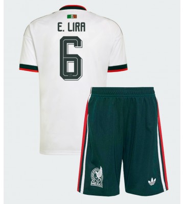 Mexiko Erik Lira #6 Bortaställ Barn VM 2026 Kortärmad (+ Korta byxor)
